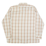FRAPPANT Mens Shirt Brown 90s Check Long Sleeve XL