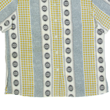 WING MING Womens Shirt Blue Crazy Pattern M