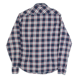 GAS Mens Shirt Blue Check Long Sleeve L