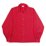 Mens Shirt Red 90s Spotted Long Sleeve M