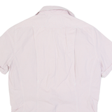 ADIDAS Womens Shirt Pink Check UK 4