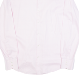 HUGO BOSS Mens Plain Shirt Pink Long Sleeve M