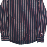 HILFIGER DENIM Slim Fit Mens Shirt Black Striped Long Sleeve XL