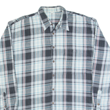 Mens Shirt Grey Check Long Sleeve L