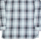 Mens Shirt Grey Check Long Sleeve L