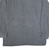 TORERO BRAND USA Mens Plain Shirt Grey 90s Long Sleeve L