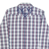 LEE Mens Shirt Blue Check Long Sleeve M