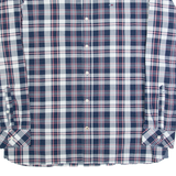 HILFIGER DENIM Mens Shirt Blue Check Long Sleeve XL