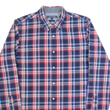 TOMMY HILFIGER Slim Fit Mens Shirt Blue Check Long Sleeve L