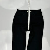 Lee Trousers - 31W UK 12 Black Cotton Blend