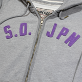 SUPERDRY Womens Grey Hoodie Full Zip M