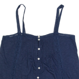 FAT FACE Womens Camisole Top Blue Sleeveless UK 8