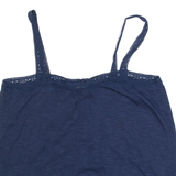 FAT FACE Womens Camisole Top Blue Sleeveless UK 8