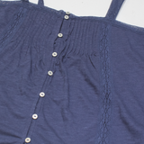 FAT FACE Womens Camisole Top Blue Sleeveless UK 8