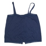 FAT FACE Womens Camisole Top Blue Sleeveless UK 8