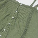 FAT FACE Womens Camisole Top Green Sleeveless UK 8