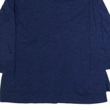 LANDS END Womens Top Blue V-Neck Long Sleeve S