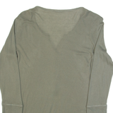 WHISTLES Womens Top Green V-Neck 3/4 Sleeve UK 10