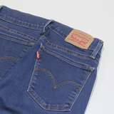 LEVI'S 710 Womens Jeans Blue Slim Skinny Stone Wash W26 L28
