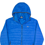 TRESPASS Insulated Mens Puffer Jacket Blue Hooded XS