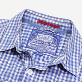 SUPERDRY Mens Shirt Blue Gingham M