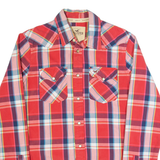 HOLLISTER Surfer Fit Mens Shirt Red Check Long Sleeve S