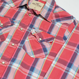 HOLLISTER Surfer Fit Mens Shirt Red Check Long Sleeve S