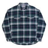 TOMMY HILFIGER Womens Shirt Blue Check Long Sleeve XS
