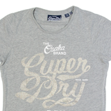 SUPERDRY Womens T-Shirt Grey UK 14