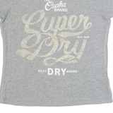 SUPERDRY Womens T-Shirt Grey UK 14