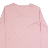 LANDS END Womens T-Shirt Pink Long Sleeve V-Neck S