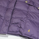 JOULES Down Insulated Womens Puffer Coat Purple Hooded UK 10