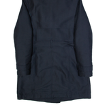 PHASE EIGHT Belted Womens Trench Coat Blue Hooded UK 12