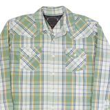 HILFIGER DENIM Mens Shirt Green Check Long Sleeve L