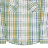 HILFIGER DENIM Mens Shirt Green Check Long Sleeve L