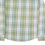 HILFIGER DENIM Mens Shirt Green Check Long Sleeve L