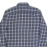 REISS Princey Mens Shirt Blue Check Long Sleeve L