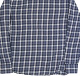 REISS Princey Mens Shirt Blue Check Long Sleeve L
