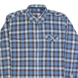TED BAKER Mens Shirt Blue Check Long Sleeve L