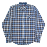 TED BAKER Mens Shirt Blue Check Long Sleeve L