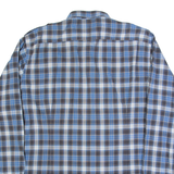 TED BAKER Mens Shirt Blue Check Long Sleeve L