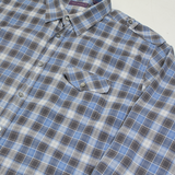 TED BAKER Mens Shirt Blue Check Long Sleeve L