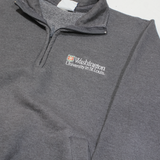 CHAMPION University Of Washington Mens Sweatshirt Grey 1/4 Zip USA XS