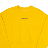 CHAMPION Cropped Womens Sweatshirt Yellow XS