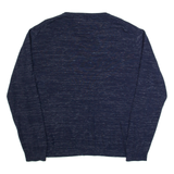 CALVIN KLEIN Mens Jumper Blue V-Neck Tight Knit L