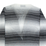 DIESEL Womens Kimono Blouse Grey Long Sleeve Striped L