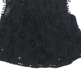 ZARA TRAFALUC Womens Smock Top Black Sleeveless XS