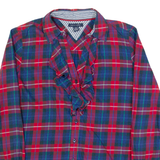 TOMMY HILFIGER Womens Printed Shirt Red Collared Long Sleeve Check XS