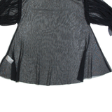 DKNY Sheer Womens Top Black UK 8