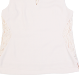 TED BAKER Womens Vest Pink V-Neck Sleeveless M